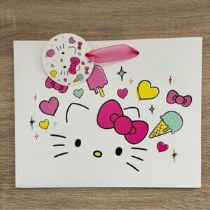 Hello Kitty White Hello Kitty Face Gift Bag NEW